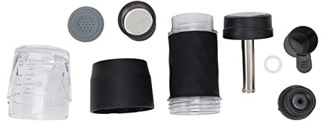 EOJDDPA Caffettiera manuale portatile Macchina da caffè da viaggio compatta a pressione forte 18 Bar Compatibile con caffè macinato e capsule per campeggio all'aperto Escursionismo (Nera)