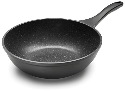 Lacor 24138 Wok eko-piedra aluminium, svart (diameter: 28 cm)