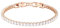 Swarovski Tennis Deluxe bracelet, Round cut crystals, White, Rose-gold tone plated
