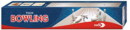 Noris 606101716 - Tisch Bowling, ausrollen und los geht's, mit ausrollbarer Bowlingmatte für weiteren Spielspaß auch unterwegs, ab 6 Jahren