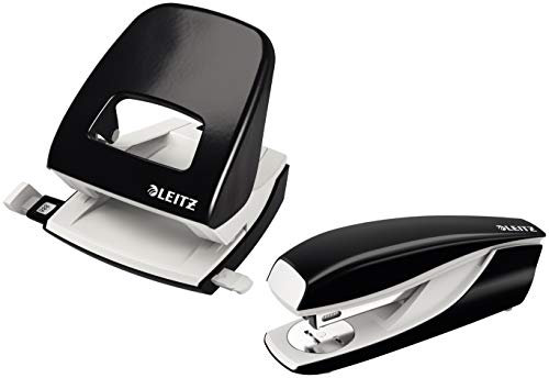 Leitz 50086095 Locher mit Anschlagschiene | Im Set mit Hefter 55020095