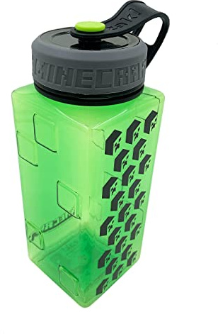Minecraft Tritan BPA Free Water Bottle, Kids and Adults,Unisex, Durable, Sports, Portable, Reusable, Spill Proof - 36 oz