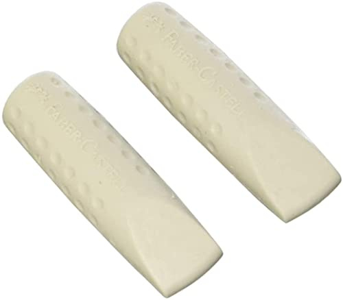 Faber-Castell 187000 - Gomma Grip 2001 Eraser Cap, 5 x 2 pezzi, grigio = 10 pezzi