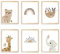 Marvelights Poster Kinderzimmer 6er Set DIN A4 Wandbilder Bilder Boho Babyzimmer Deko Wandposter für Kinder Junge Mädchen (Faultier & Freunde) (DIN A4 ohne Rahmen)