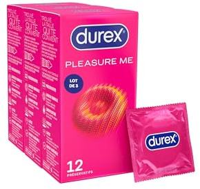 Durex - Préservatifs Pleasure Me - Texture Ultra Perlés (36 Préservatifs)