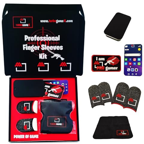 TURBOGAMEX Manchons pour Doigts de Jeu Mobile, Gants Gaming pour Jeux Mobiles,PUBG Finger Sleeves, Anti-Transpiration, élastique
