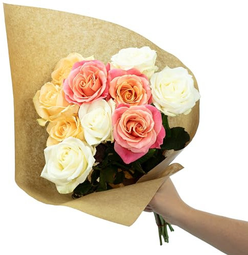 Blumenstrauß 'Pastel Poetry' - 10 Stiele - Stiellänge ca. 50 cm - Strauß frischer Rosen