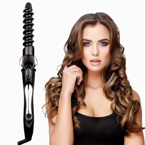 YONAIL 32mm Curling Wand Ceramic Coating Curling Tongs Spiral Hair Curler Iron for Long Hair with Adjustable Temperature Beach Waves Curling Iron Hot Styling Tools