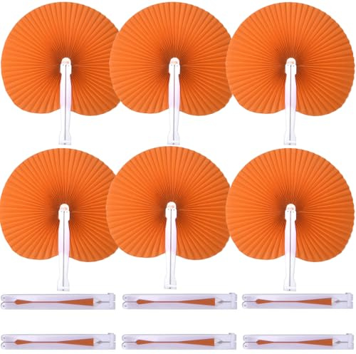 Icelus 20 Pai pai blancos de plástico y papel. Abanicos pai pai plegables- Detalles de bodas y ceremonias, regalos para fiestas de verano, cumpleaños, despedidas