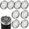 IUSOT 8PCS 20oz Tumbler Replacement Lids, Travel Mug Covers with Sliding Silicone Tops, Spill Proof Tumbler Lid Cup Covers, Cup Lids