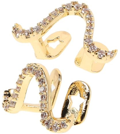 DECORNIJIA 2stücke Goldene Zahn Grills Mit Zirkonia Für Männer Und Frauen Trendige Kostümzahnspangen Für Halloween-party Und Cosplay-dekoration Einfache Installation Und Bequeme Passform