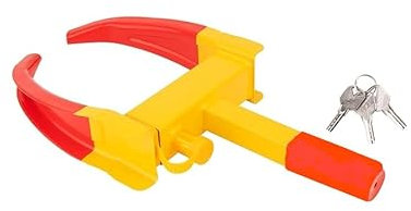 Wheel Clamp Car Safety Lock Suitable for Cars, Vans, Caravans, Boats, Trailers, Motorcycles etc, Adjustable, Secure Anti-Theft Lock for Wheels Strong, Reliable & Long Lasting