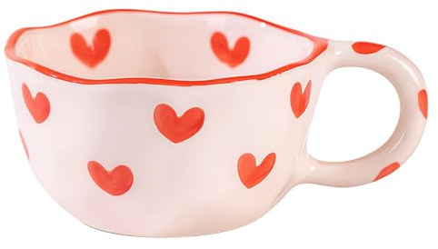 Jaamyears Tazze da brodo, piccole ciotole da zuppa con manici, 300 ml, per microonde, per colazione, latte, dessert, farina d'avena