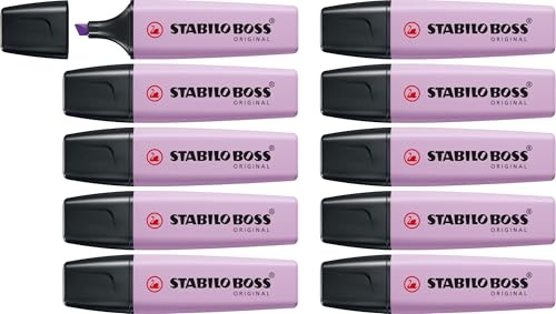 STABILO BOSS ORIGINAL Pastel - Highlighter - Pack of 10 - Lilac Haze