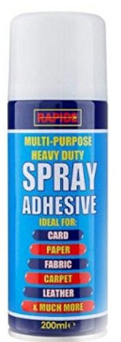 1 X 200ml Rapide Multi Purpose Heavy Duty Spray Adhesive Glue For Fabric Carpet