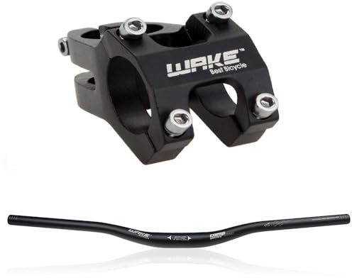 Lixada Tige de guidon pour VTT en alliage d'aluminium 31,8 mm + guidon plat 780 mm anodisé pour VTT, Nero(Set manubrio)