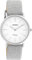 Oozoo Vintage Armbanduhr mit Glitzer Lederband 32 MM Silberfarben/Weiß/Silberfarben C20155
