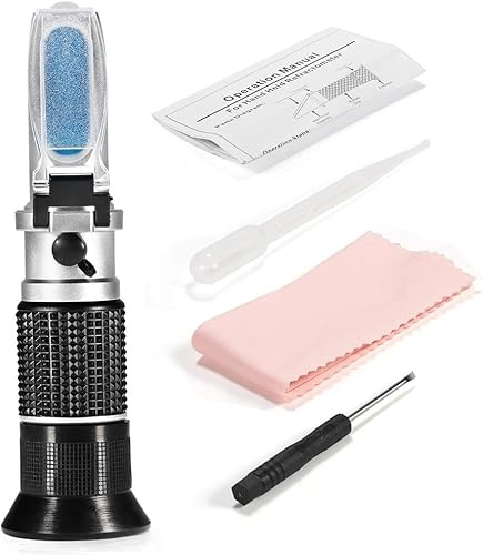 BOWONG Portable Brix Refractometer with ATC, 0-90% Brix Sugar Meter – High Precision Tester for Honey, Beer, Wine, Fruit Juice, Milk, Syrup & Molasses