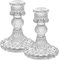 Wnntyu Portacandele in vetro, 1 candelabro, moderno, per candela, per soggiorno, tavolo da pranzo, matrimonio, Natale, Avvento, decorazione da tavolo