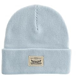 Levi's Women's Backpatch Beanie Strickmützen für Damen, Color Kentucky Blue, One Size