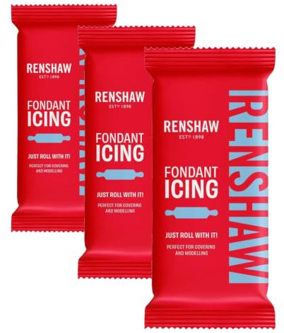 Renshaw Baby Blue Ready to Roll Fondant Icing, 250 g (Pack of 3)