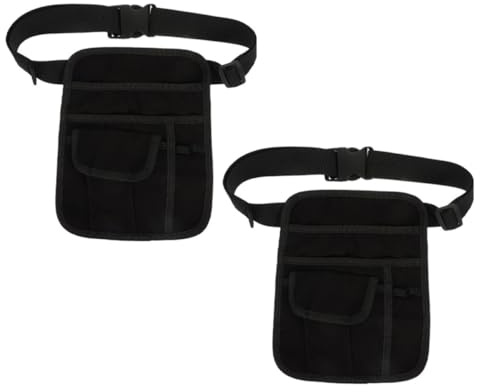 COHEALI Canvas Waist Bag and Multipocket Layout 2pcs with Adjustable Fit Design Compact and Lightweight Server Apron Pouch for Waiter for Cafes and Restaurants
