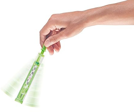 Flaem, Accu-Therm, Termometro Ecologico In Vetro, Anallergico, Senza Mercurio, Nichel e PVC, Termometro Clinico di Precisione, Sicuro, Facile da Utilizzare, Sostenibile, Design Italiano