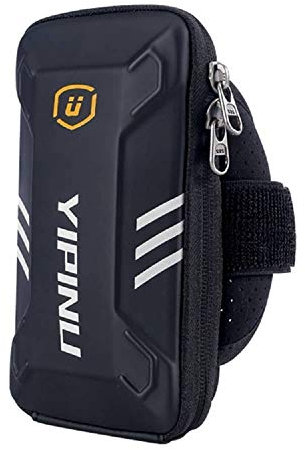 DFV mobile - Waterproof Reflective Armband Case with 2 Compartments Sport Running Walking Cycling Gym für Hammer Explorer PRO (2020) - Black