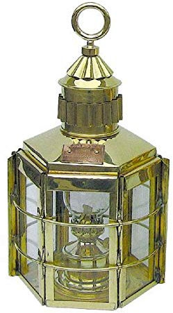 Clipper-Lampe Schiffslampe 57cm Petroleumbrenner Messing Clipperlampe Laterne