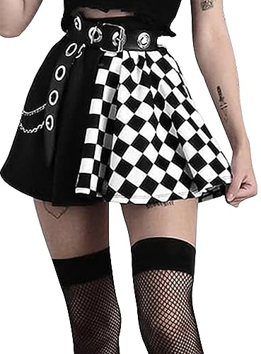 SEAUR Dam gotisk kjol svart spets punk minikjol kort steampunk kjol cosplay party klubb wear hög midja A-linje goth kjol