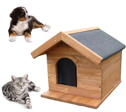 Hundehütte Hundehöhle Hundehaus 50 x 45 x 53 cm Wetterfest Katzenhaus Isoliert Tierhütte Outdoor
