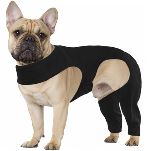 Hundebody Nach Op Mit Bein, Wundschutzanzüge für Hunde, Anti-Wundlecken Op Body Hunde, Kniebandage Hund Hinterbein, Genesungsanzug für Hundekragen Alternative,Hundeschenkel Schutz Bodysuit (XS)