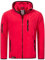Rock Creek Herren Fleece Jacke Outdoor Wanderjacke Pullover Full Zip Hoodie Herrenjacke Fleecejacke Winterjacke Strickjacke Strickfleecejacke H-390 Rot L