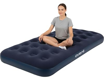 AVENLI Luftmatratze Luftbett Camping für 1 Person 191x99x22cm aufblasbare Matratze Gästebett weiche Liegefläche mit beflockter Oberfläche Reise-Bett für Camping & Zuhause