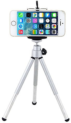 Profusion Circle Minitrípode giratorio 360° + soporte para teléfono iPhone, Samsung y HTC