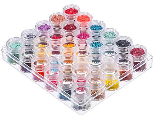byou Perle Lagerung Behälter,Klar Perle Organizer 30 stücke Kunststoff Perlen Box mit Deckel in Aufbewahrungsbox für Perlen Ringe Ohrringe Halskette Nail Arts
