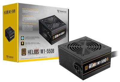 GAMDIAS 550W Power Supply & 550 Waltt PSU 80 Plus Bronze Certified, 550 Watt PSU & ATX PSU Power Supply for Computers, PC, Desktops with Active PFC, Helios M1-550B