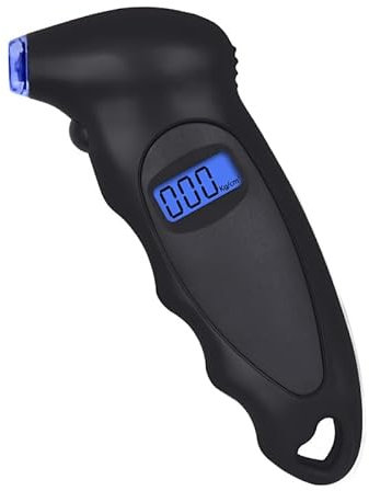 Digitaler Reifendruckprüfer, Reifendruck Luftdruckprüfer mit großem LCD-Display, Autoventilen, Reifenprofiltiefenmesser für Autos, Sprinter, LKW, Fahrräder und Motorräder