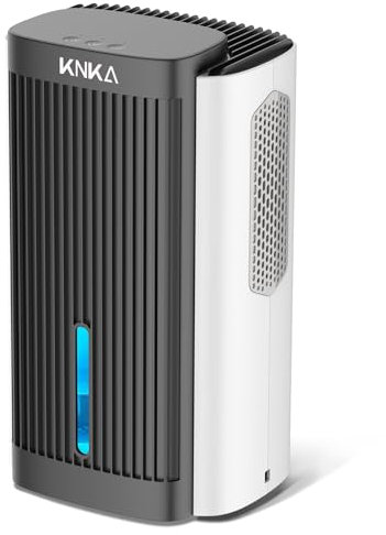 Luftentfeuchter, Luftentfeuchter für den Innenbereich, 650 ml/Tag (2,1 l), kleiner tragbarer Luftentfeuchter für Wohnungen, Schlafzimmer, Schränke, 45db, 7 Farblichter, Schwarz und Weiß