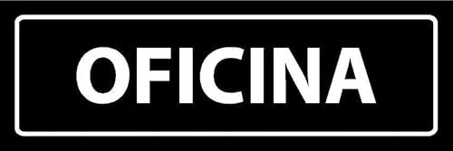 Office, black informational sign SP002-1mm flexible Plastic sign (300mm x 100mm)