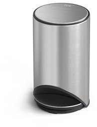 Joseph Joseph Arc 10L Slimline Pedal Bin with Easy Push Pedal, Liner Pocket, Soft-Close Lid, Fingerprint-Proof, Removable Inner Bucket, Stainless Steel
