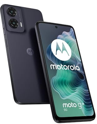 Motorola Moto g35 5G Smartphone (Robustes 6,72-FHD+-Display Dank Corning Gorilla Glass 3, 50-MP-Kamera, 8/128 GB, ultrastarker 5000-mAh-Akku, wasserabweisend) Midnight Black, inkl. Schutzcover