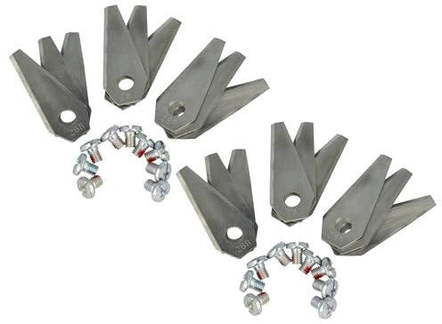 vhbw 18x Ersatz-Messer kompatibel mit Bosch Indego 350, 1300, 400, 350 Connect, 1200 Connect Rasenmäher - Ersatzklinge Silber, Stahl