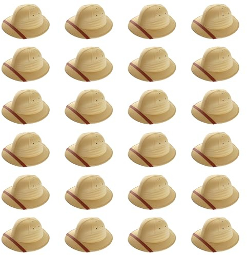 Elmetto da esploratore per adulti, confezione da 24, cappello da sole per uomo e donna, accessorio ideale per travestimenti da esploratore, cacciatore e viaggiatore