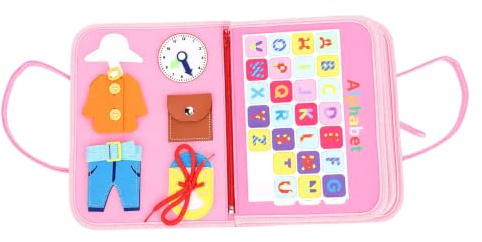 Fdit Livre Sensoriel, Jouet de Voyage pour Les Tout-Petits avec Accessoires en Feutre