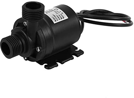 Bomba de agua eléctrica sumergible, DC 24V bomba de circulación de agua caliente de bajo ruido motor sin cepillo para fuente de tanque de peces de estanque de acuario 800L/H 5M