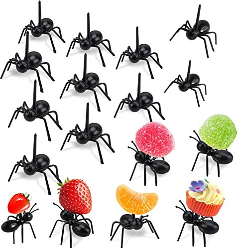 YSTrillion Forchette da Frutta 24 Pezzi Stuzzicadenti per Formiche Frutta Forchettine Bambini,Riutilizzabili Forchettine Frutta Stuzzicadenti Bento per Feste,Snack,Torte,Dessert
