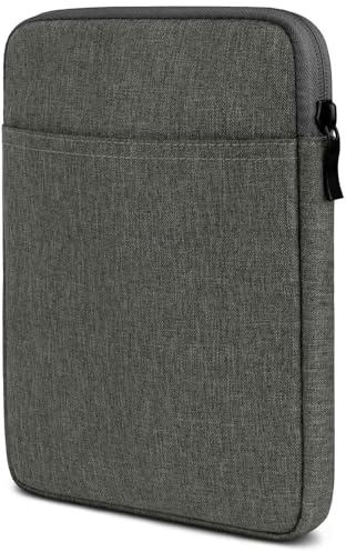 moex eBook fodral för Pocketbook InkPad Color 3 ficka med dragkedja och fack för tillbehör, tyg e-läsare ärm mjuk vadderad, skyddsfodral minimalistiskt Dash Case, mörkgrå