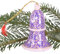 GURU SHOP Glöckchen aus Pappmachee, Handbemalter Upcycling Christbaumschmuck, Individueller Boho Weihnachtsschmuck - Modell 2, Violett, 10x7x7 cm, Weihnachtsdeko