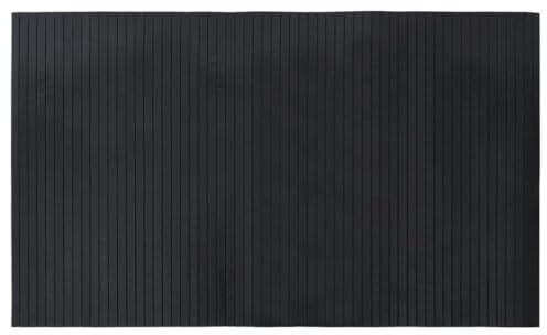 vidaXL Matta rektangulär svart 60x100 cm bambu, områdesmatta, vardagsrumsmatta, rektangulär matta, golvmatta, sovrumsmatta, bambumatta, modern matta